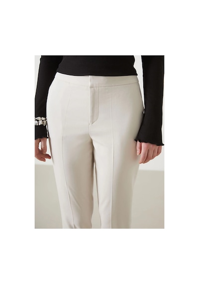 LC Waikiki Yeni Sezon Beli Lastikli Dar Fit Kadin Pantolon - S5ık82z8 Stone