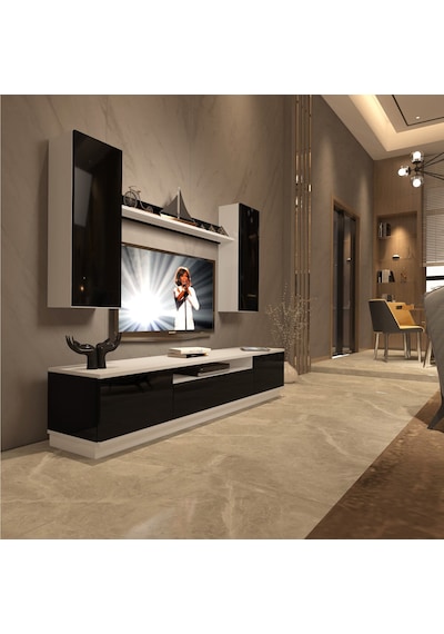 Decoraktiv Trendstyle 5ds Mdf Tv Ünitesi Tv Sehpası Beyaz - Siyah
