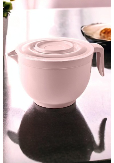 Melkan Home Karıştırma Kabı & Mikser Kase Kapaklı Mikser Kase 3 Litre Çırpma Kabı Pudra No Color Diğer