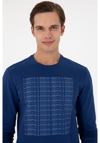 U.S. Polo Assn. Erkek Regular Fit Bisiklet Yaka İndigo Sweatshirt 50293461-VR028 U.S. Polo Assn. Erkek Regular Fit Bisiklet Yaka İndigo Sweatshirt 50293461-VR028