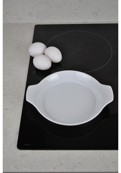 1 Adet Porselen Sahan Yumurta Sahanlığı 18 Cm Fırın Kabı Mini Tar