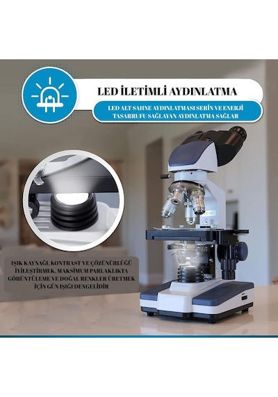 2500x-5mp Usb Kamera Destekli Binoküler Dijital Biyolojik Mikroskop Laboratuvar Tipi