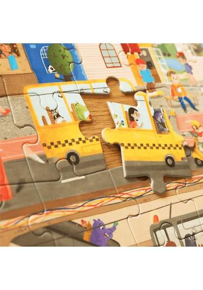 Moritoys Exploring My City - 2in1 Puzzle Ve Bil Bakalım Kim Oyunu