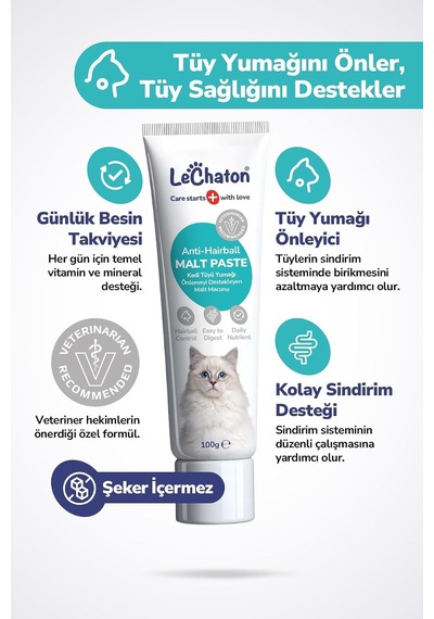 Kısırlaştırılmış Kedi İçin Tüy Sağlığı Ve Vitamin Seti, Malt Paste - Sterile Paste - Multi Past