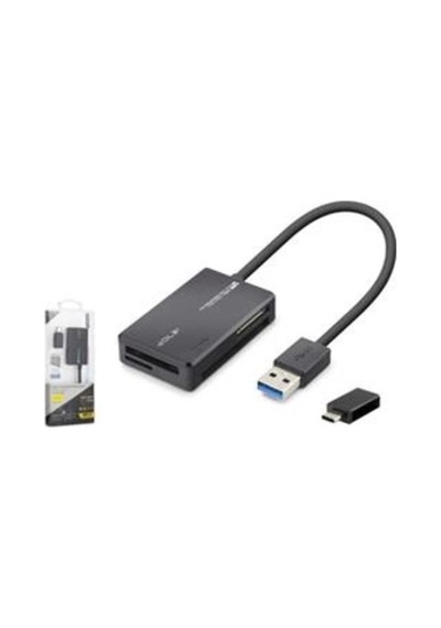 İetop C313 Usb Type-c 3.2 Gen1 All İn One Kart Okuyucu Cf Sd Microsd Ms 5 Gbps Siyah Kdo