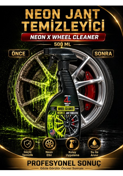 4e Care Neon X Jant Temizleyici Ve Parlatıcı 500 Ml