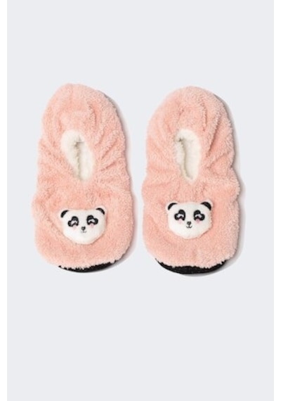 Defacto Kadın Panda Temalı Pelüş Ev Patiği B1762AX24AUPN1 Pembe