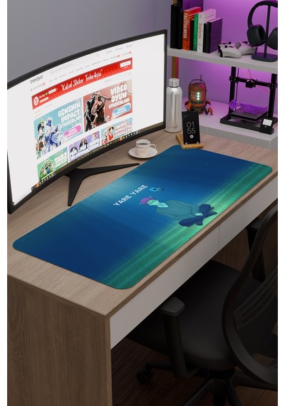 Saiki Kusuo Anime V2 - 90x40 Xxl Gaming Kauçuk Kaymaz Taban Mouse Pad Fare Altlığı
