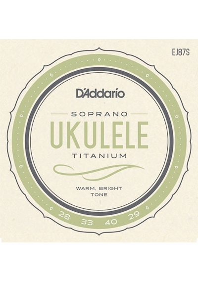 D'addario Ej87S Titanium Ukulele. Soprano Takım Tel Ukulele Teli