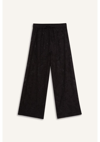 Defacto Dantelli Esnek Belli Beyaz Plaj Pantolonu-fall İn Love D9767ax25smbk27 Siyah