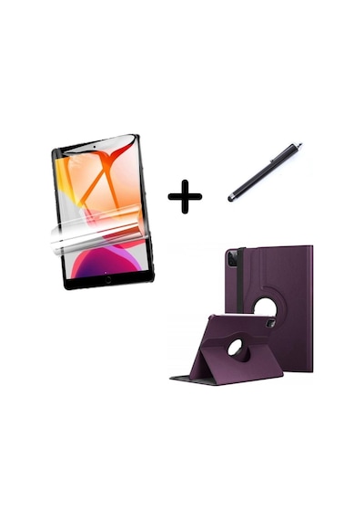 Apple Uyumlu iPad Air 13inç M2 2024 Kılıf Dönen Tablet Kilifi Ekran Koruyucu+kalem A2898 A2899 A2900
