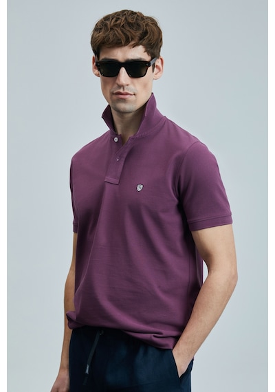 Lufian Erkek Laon Smart Polo T-shirt 111040206 Bordo Çok Renkli