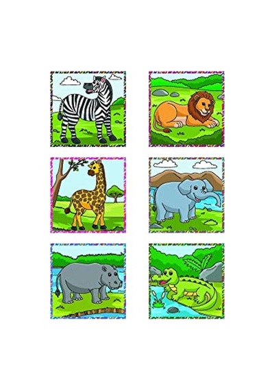 Safari Hayvanları 3d Puzzle - 9 Küp 6 Yapboz