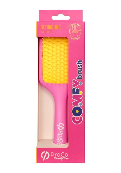 Comfy Brush Saç Fırçası - Esnek, Geniş Yüzeyli Düğüm Açıcı Pembe