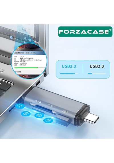 Usb 3.0 Type C Micro Usb Kart Okuyucu 3in1 Usb Otg Sd/tf - Fc441