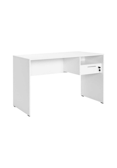 Adoremobilya Concept Kilitli Çekmeceli Çalışma Masası - Diamond Beyaz Diamond Beyaz