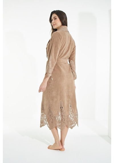 Dantelli Bambu Cotton Triga Bornoz Bej