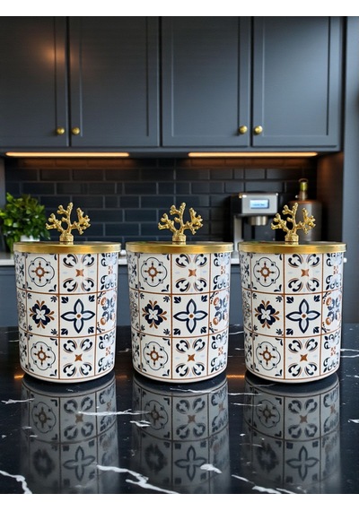 Çeyiz Seti - 103 Ceramic Desen Mutfak Seti Gold Kahverengi