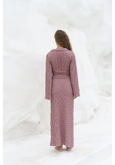 Mai Collection Mai Studios Co. Rania Açık Bordo Gömlek Etek Takım Acık Bordo