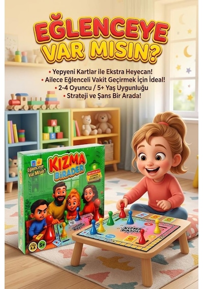 Kızma Birader 72 Parçalı 4 Kişilik 55 Kartlı Eğlenceli Ve Stratejik Aile Çocuk Kutu Oyunu