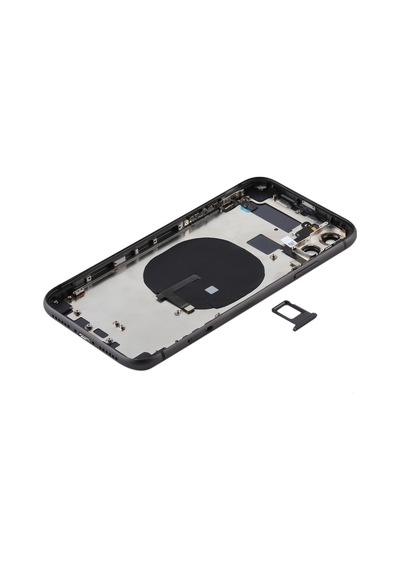 Cbtx Apple Uyumlu iPhone 11 Pil Arka Kapağı Yan Tuşlar, Kart Tepsisi, Güç + Ses Esnek Kablosu Siyah