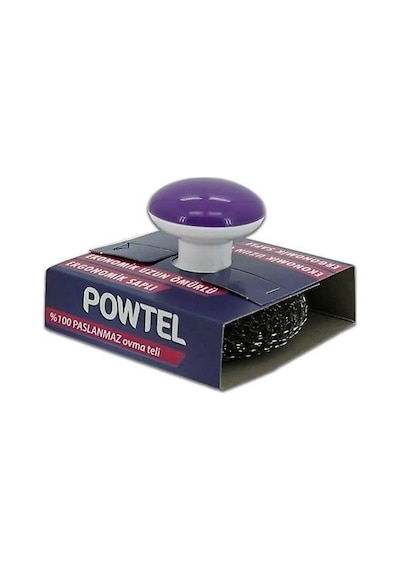 Efe Mark Powtel Paslanmaz Krom Saplı Bulaşık Teli 4'lü Eko Set