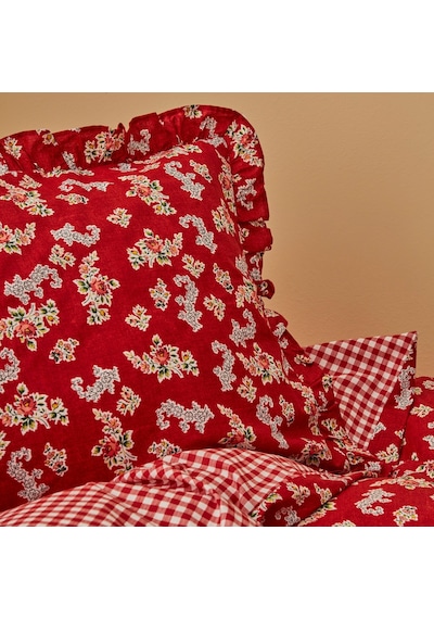 Karaca Home Carlo %100 Pamuk Tek Kişilik Nevresim Takımı Kırmızı 200.22.01.0082