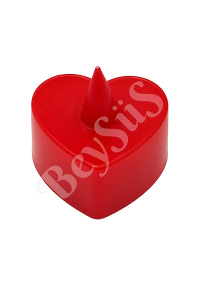 Dekoratif Pilli Tealight Led Mum Kırmızı
