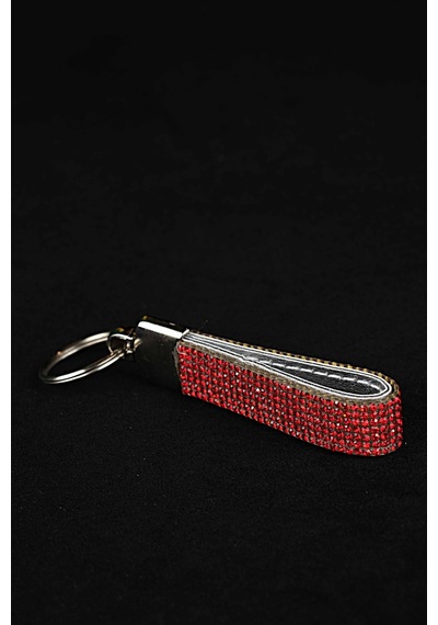 Kırmızı Swarovski Taşlı Anahtarlık