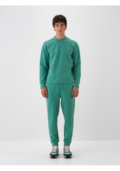 Xint Yeşil Pamuk Dokulu Regular Fit Sweat Pantolon 380186