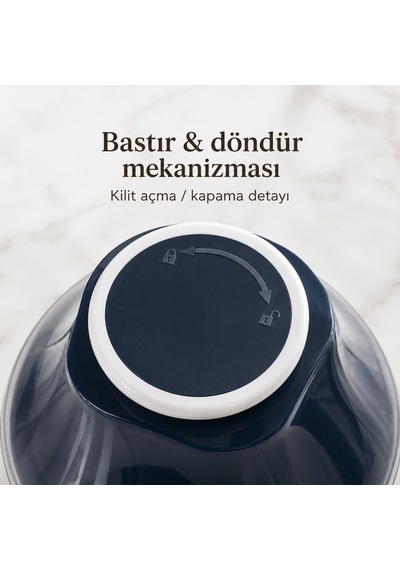 700 Ml Basmalı Manuel Rondo 3 Bıçaklı Sebze Doğrayıcı Soğan Sarımsak Doğrayıcı Pratik Mutfak Hazırlık Robotu Sariva Home Siyah