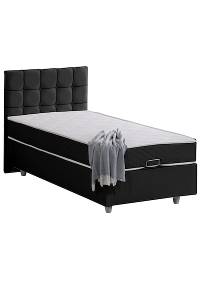 Tavira Tek Kişilik Baza Başlık Letto Yatak Seti - Antrasit 100 x 200