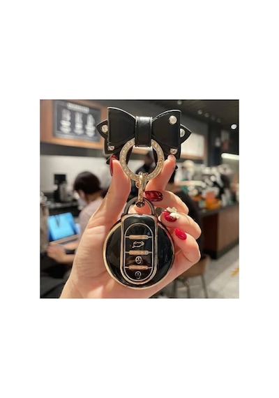 Mini Cooper Nano Siyah Anahtar Kılıfı