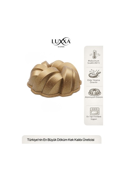 Mozaik Döküm Kek Kalıbı 26cm Gold Gold