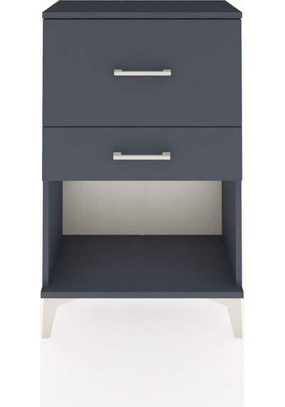 Arges Komodin 2 Çekmeceli 60x30x96 Antrasit-antrasit Antrasit