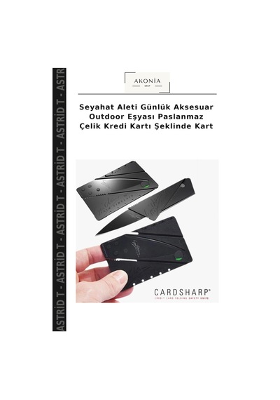 Seyahat Aleti Günlük Aksesuar Outdoor Eşyası Paslanmaz Çelik Kredi Kartı Şeklinde Kart Çok Renkli