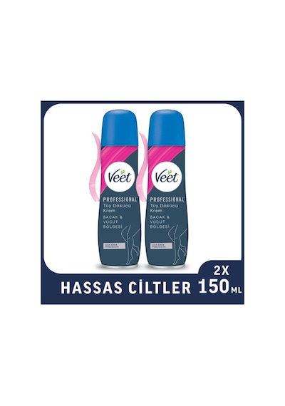 Veet Professional Hassas Ciltler Tüy Dökücü Krem 150 Ml X 2 Avantaj Paketi