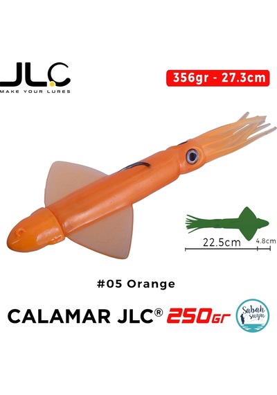 Jlc Calamar 250 Set 27.3cm 356gr 05 Orange Silikon Kalamar