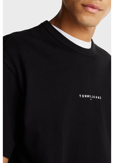 Tommy Jeans Erkek T Shirt Dm0dm21110 Bds Siyah SIYAH Siyah