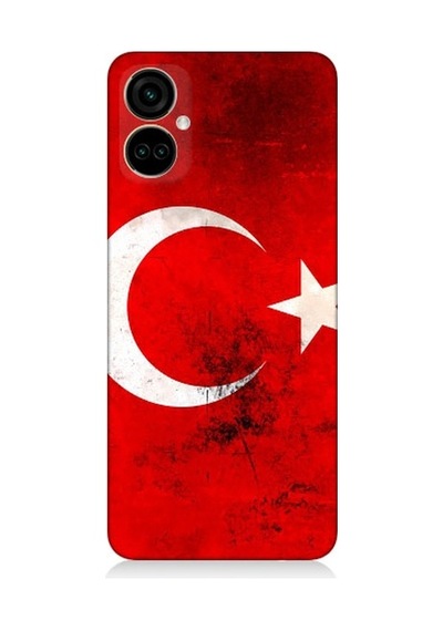 Tecno Camon 19 Pro Uyumlu Türk Bayrağı Desenli Silikon Kılıf