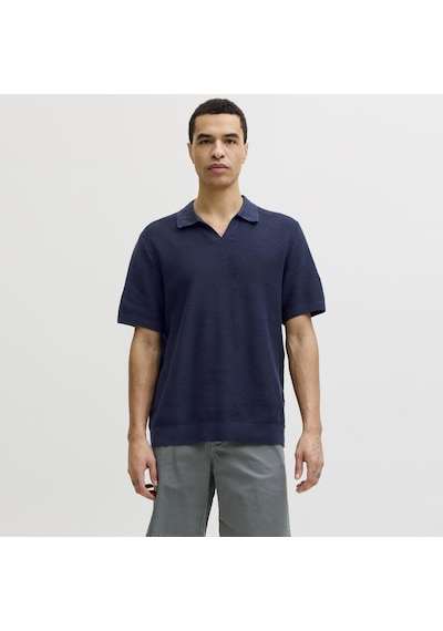 Jack & Jones Erkek Regular Fit Split Yaka Triko Tisört - Heaston - 12294733 Çok Renkli