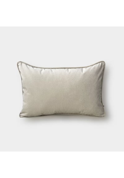 "taupe" Kadife Düz Kırlent Kılıfı - 30x50 - Krem Krem