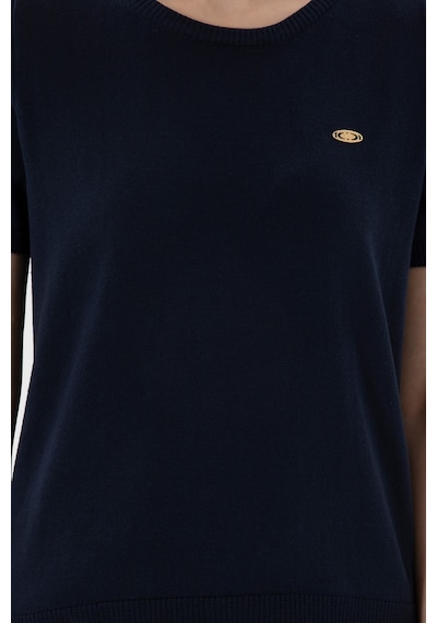 U.S. Polo Assn. Kadın Lacivert Bisiklet Yaka Triko Tişört 50306460-VR033
