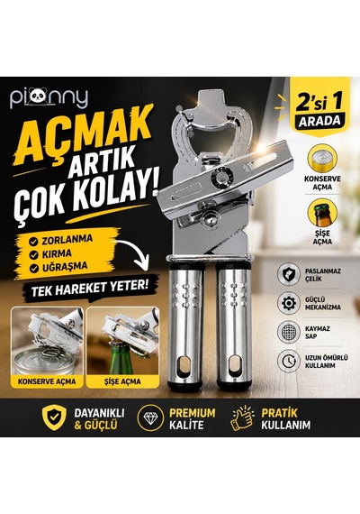 Pionny Inox Çelik Konserve Açacağı Çok Renkli