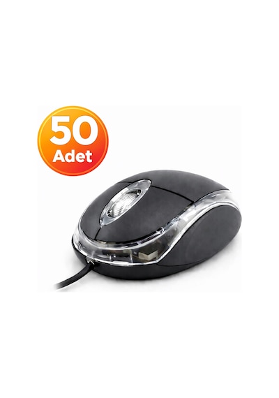 Koodmax Usb Optik Mouse 800 Dpı - Led Aydınlatma - Kablolu Maus - Işıklı W0015-n8-50adet