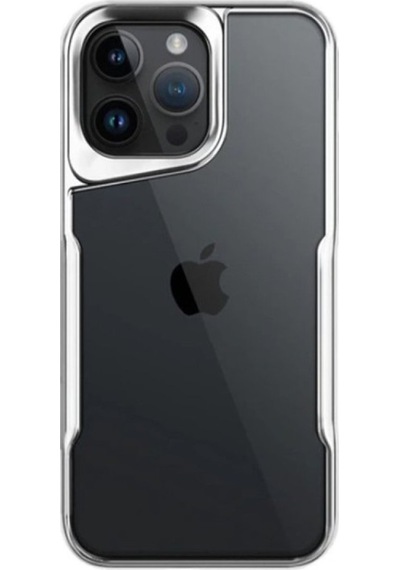 Apple iPhone Uyumlu   16 Pro Max Kılıf Boyi Silikon Kapak - Gümüş