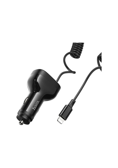 Hoco Nz11a 30w 2 Usb+ Type-c Girişli İphone Kablolu Araç Çakmaklık Şarj Aleti- 5775 Siyah