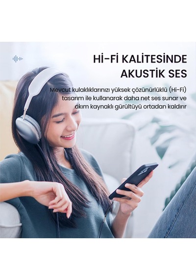 İphone Lightning To 3.5mm Örgülü Kulaklık Dönüştürücü Adaptör