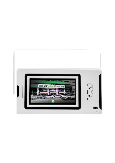 20 Daire Nts 2001-b 4,3'' Görüntülü Diafon Beyaz-8003 Tuş Takımlı Şifreli Zil Panelli Set