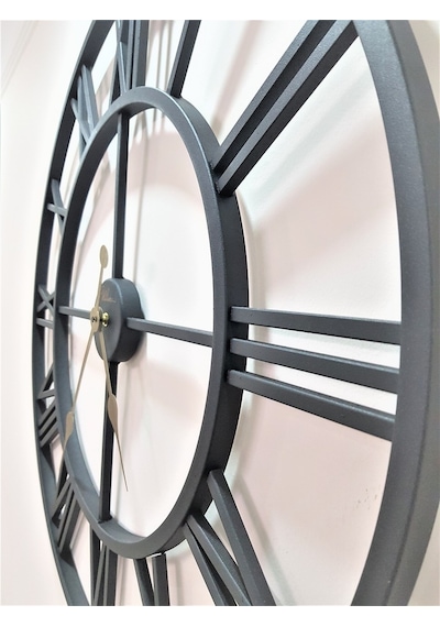 Regal Ultima 2688 B Ferforje 76 Cm. Iskelet Duvar Saati Mat Siyah